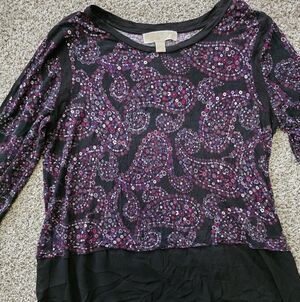 Michaels Black and Pink Paisley Top
